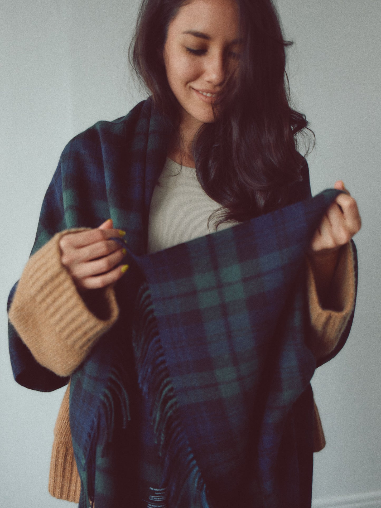 『予約専用』Peruvian Baby Alpaca Scarf (black watch)