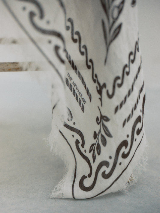 【受注再販】MENTON SCARF (mediterranean white)