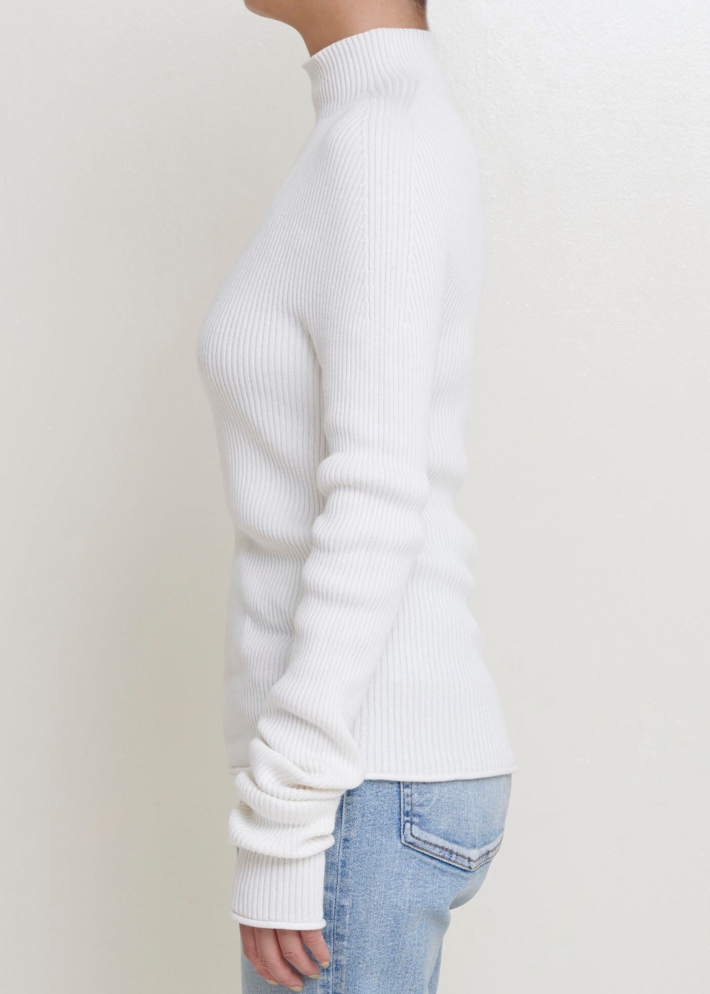 【AT HEART】COTTON CASHMERE LONG SLEEVE (white)