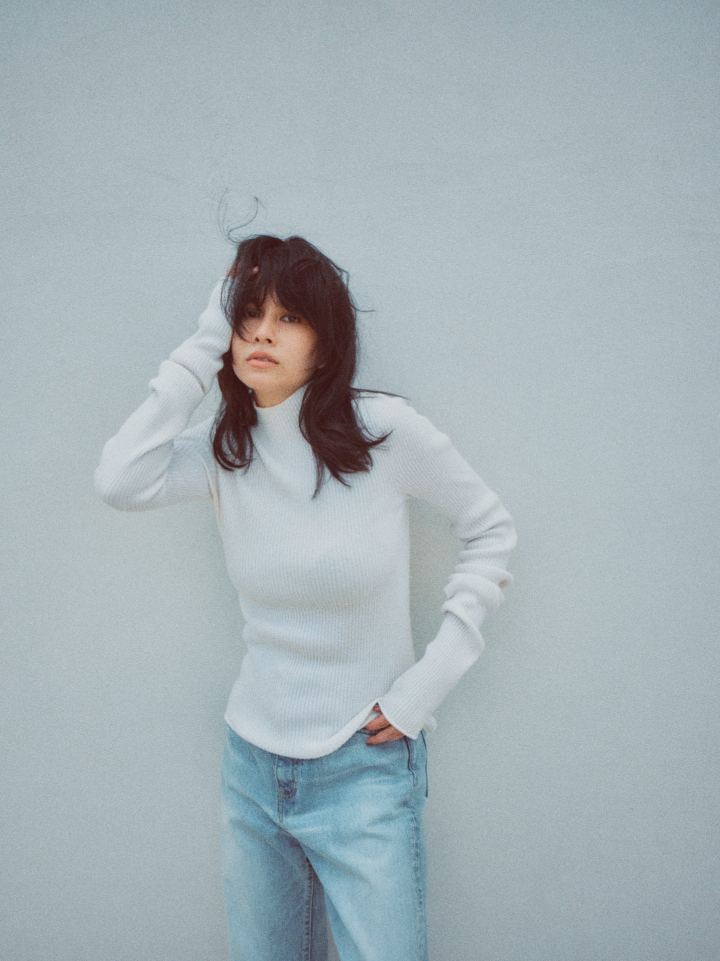 【AT HEART】COTTON CASHMERE LONG SLEEVE (white)