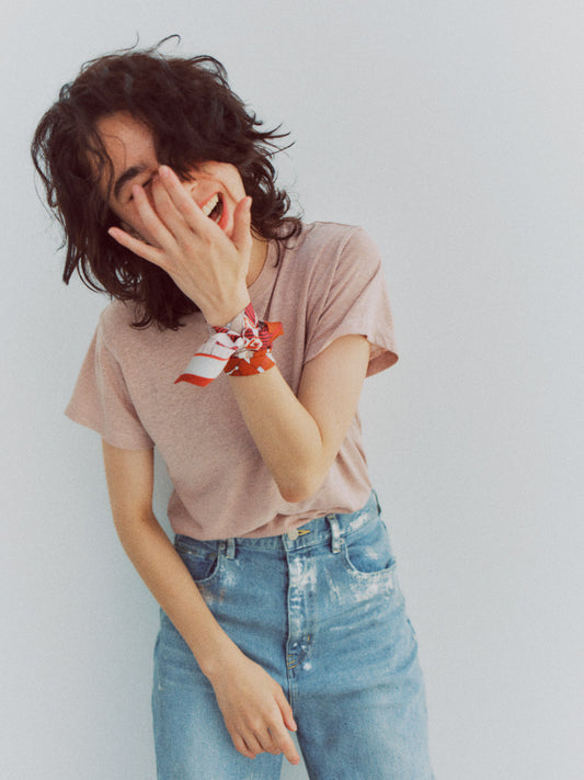 GEMMA HALF SLEEVE TEE (pink)