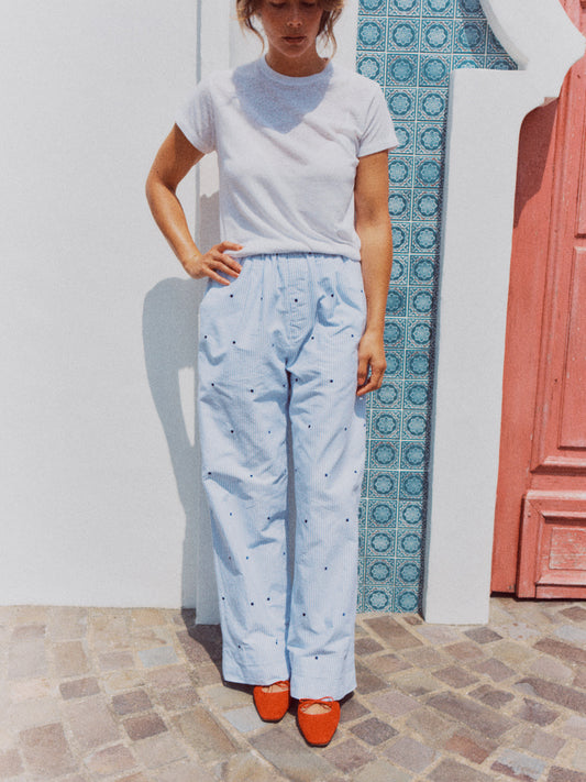 EMBROIDERY BRANFORD PANT (blue)