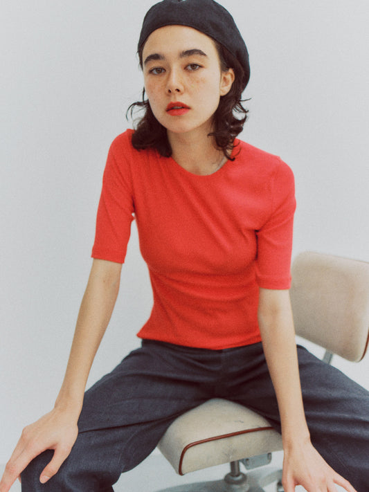 DIA HALF SLEEVE TEE (red)