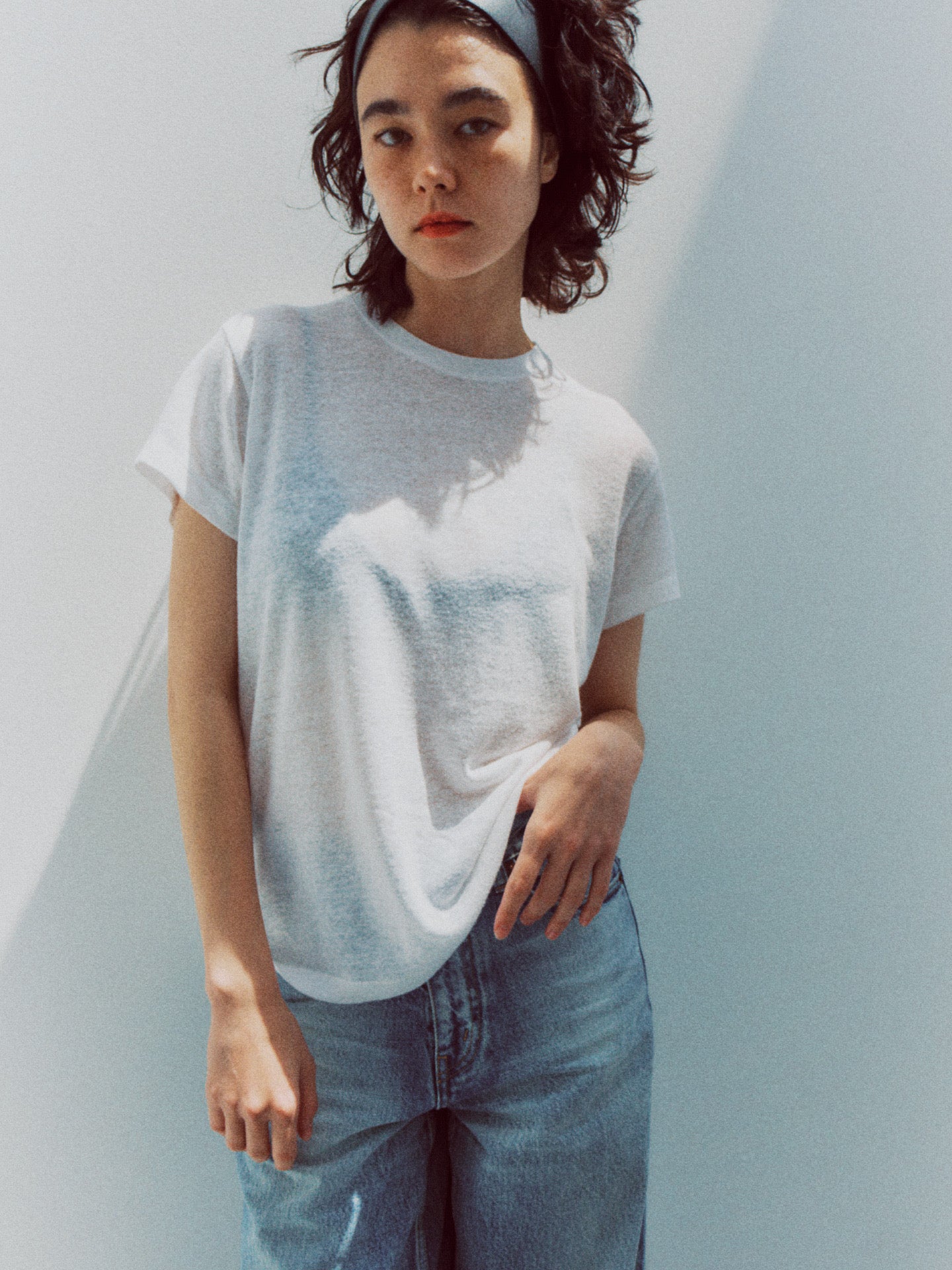 GEMMA HALF SLEEVE TEE (white)