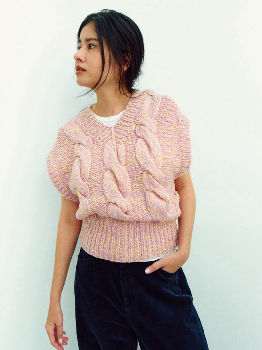INVERLEITH VEST  (pink × yellow)