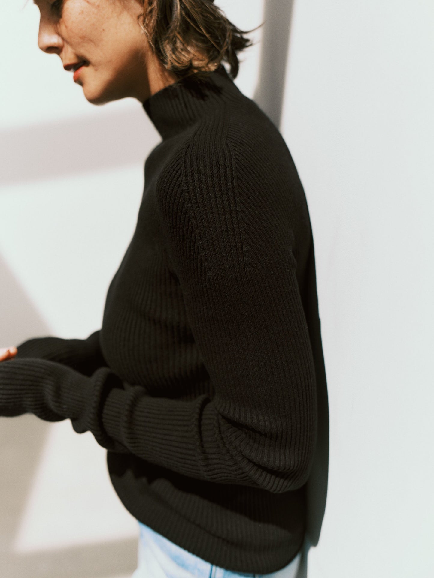 【AT HEART】COTTON CASHMERE LONG SLEEVE (black)