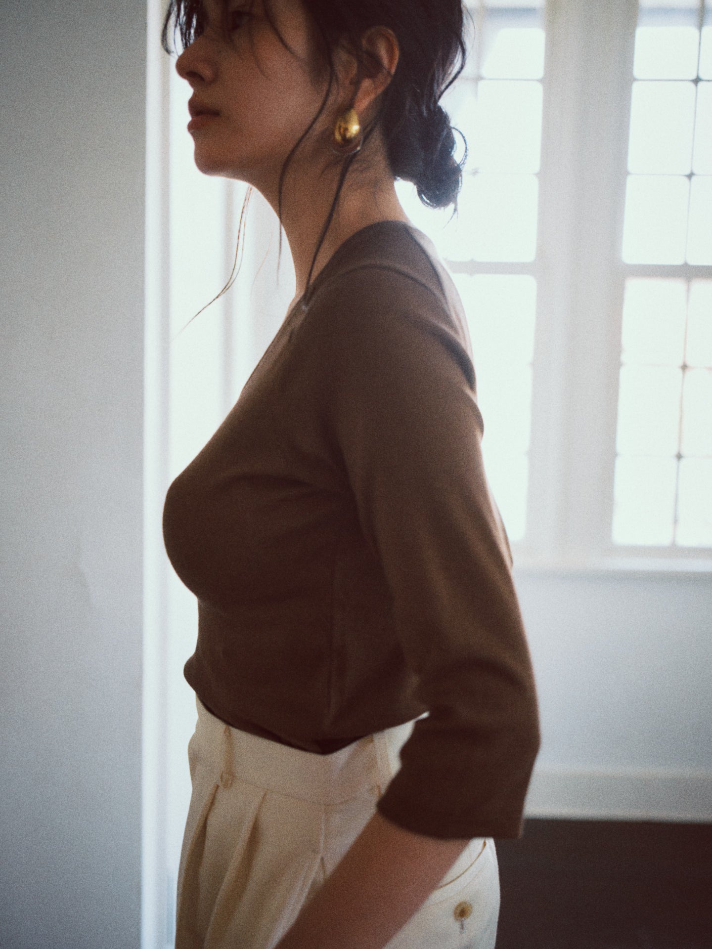 THURLOE V NECK (coffee)