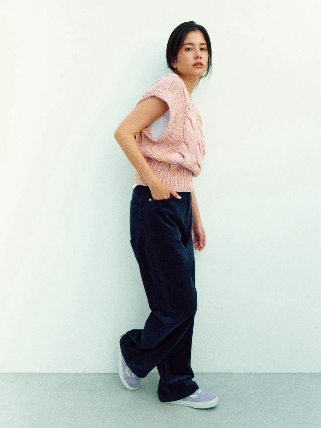 INVERLEITH VEST  (pink × yellow)