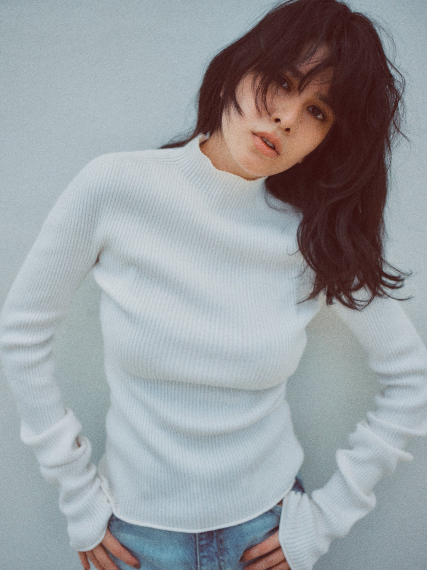 【AT HEART】COTTON CASHMERE LONG SLEEVE (white)