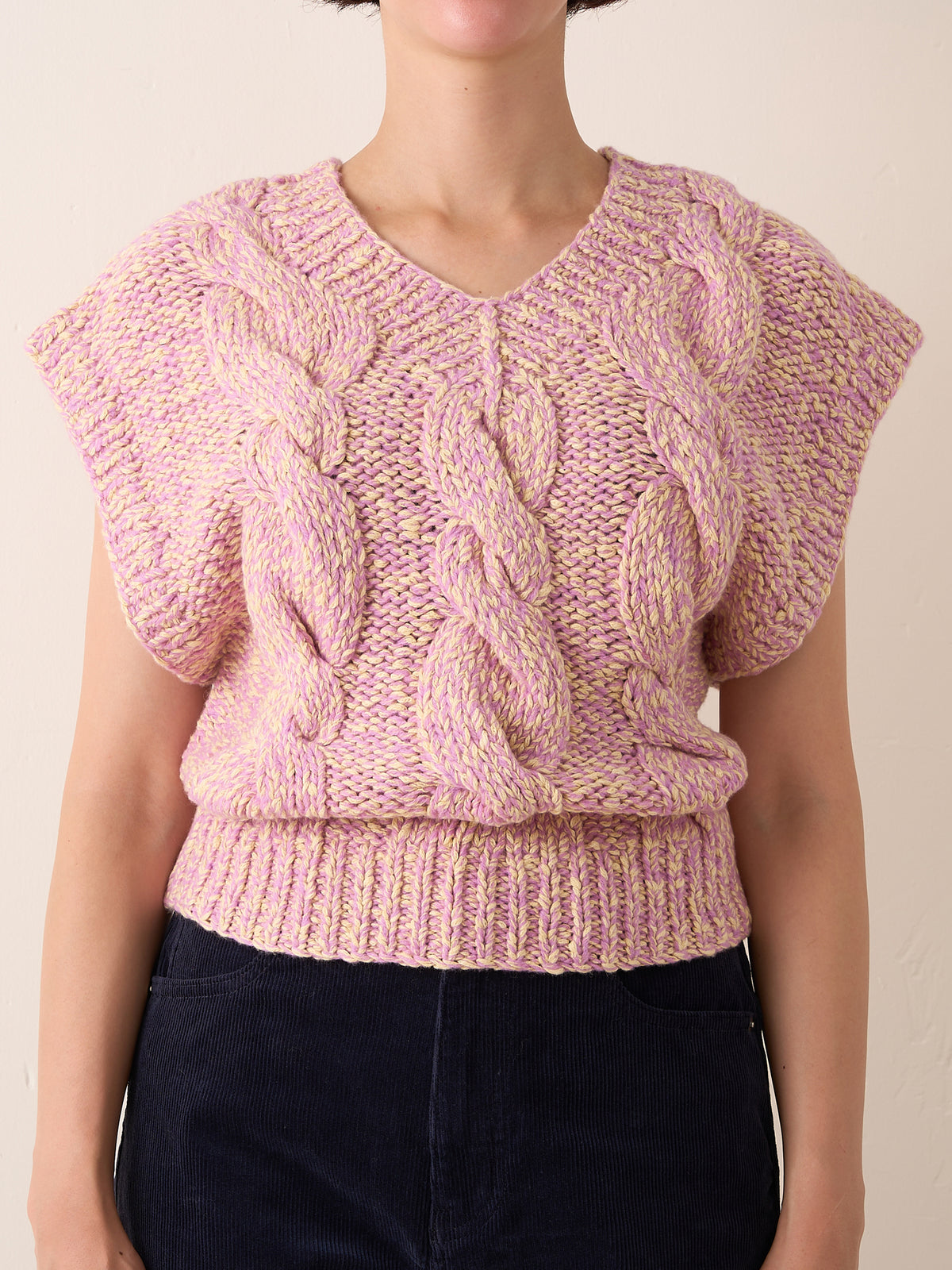 INVERLEITH VEST  (pink × yellow)