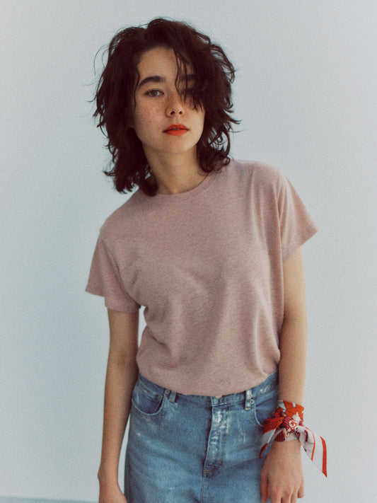 【受注再販】GEMMA HALF SLEEVE TEE (pink)