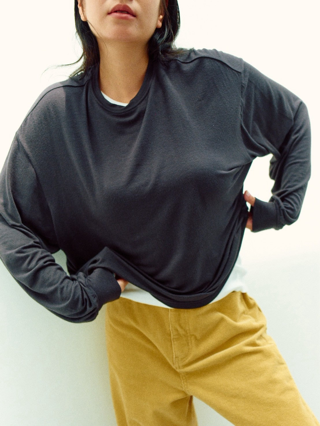 ANDIE LONG SLEEVE (charcoal gray)