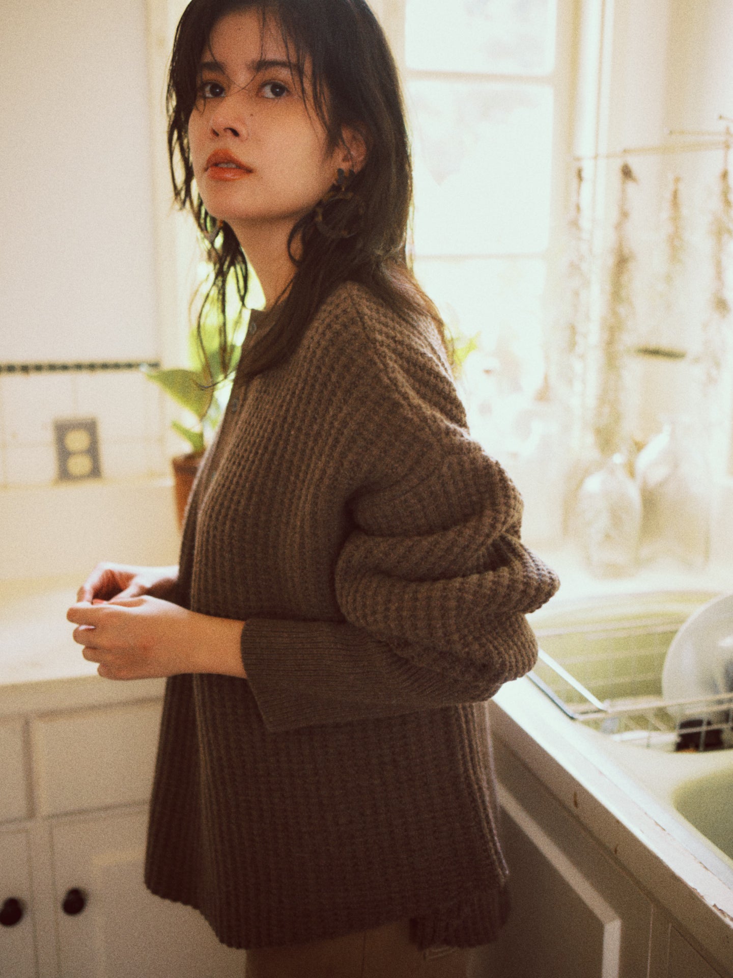 FRANKIE SWEATER (cliff brown)