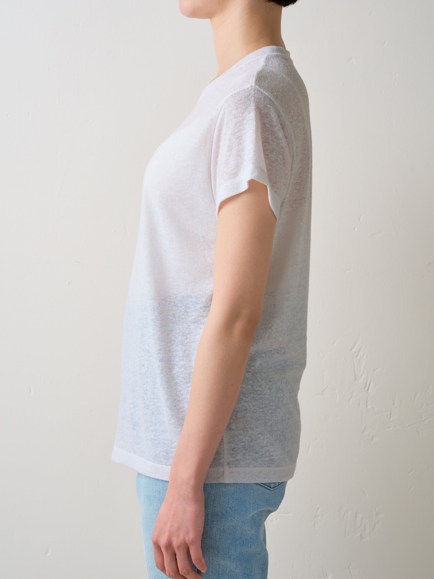 GEMMA HALF SLEEVE TEE (white)