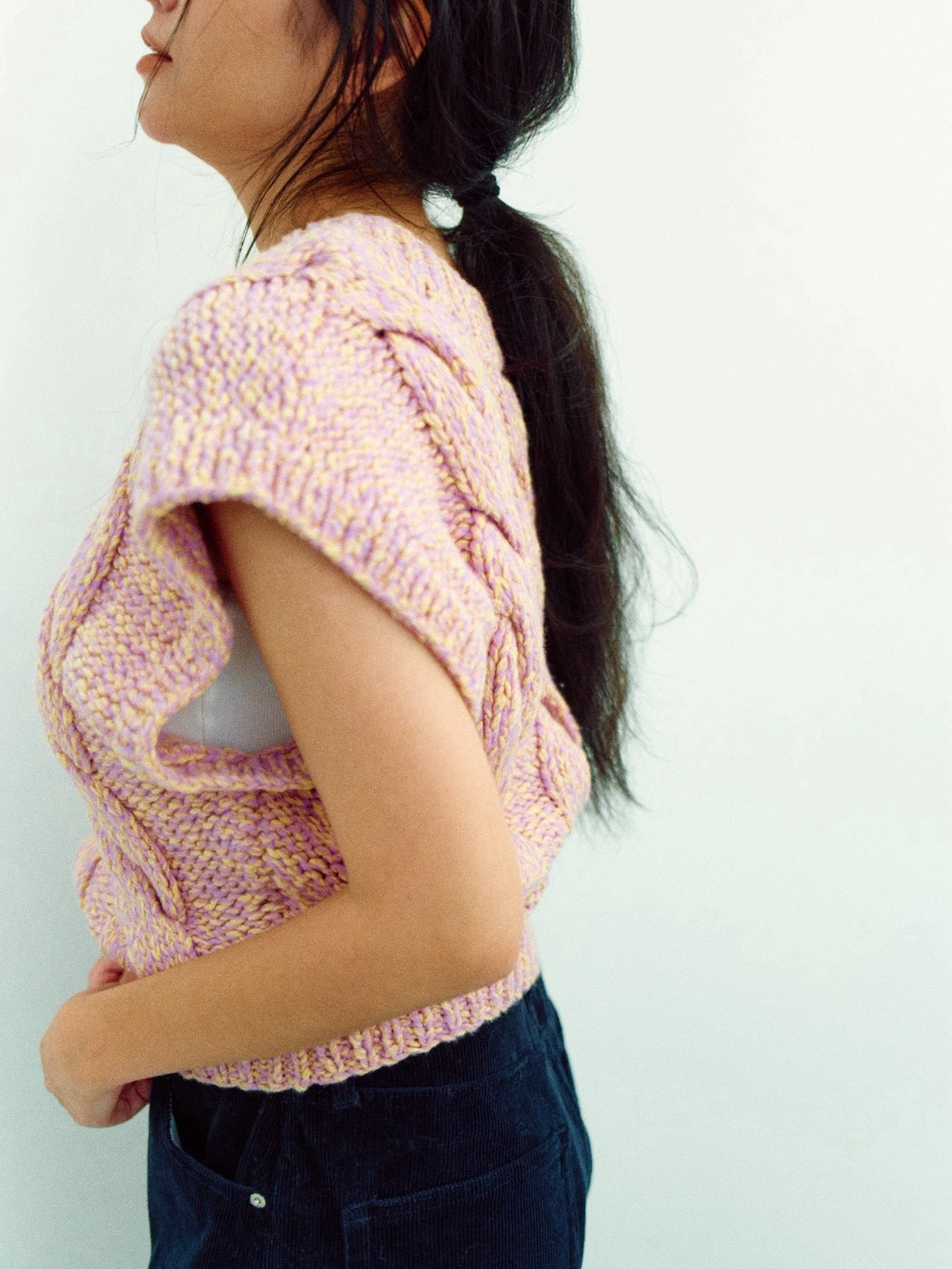 INVERLEITH VEST  (pink × yellow)