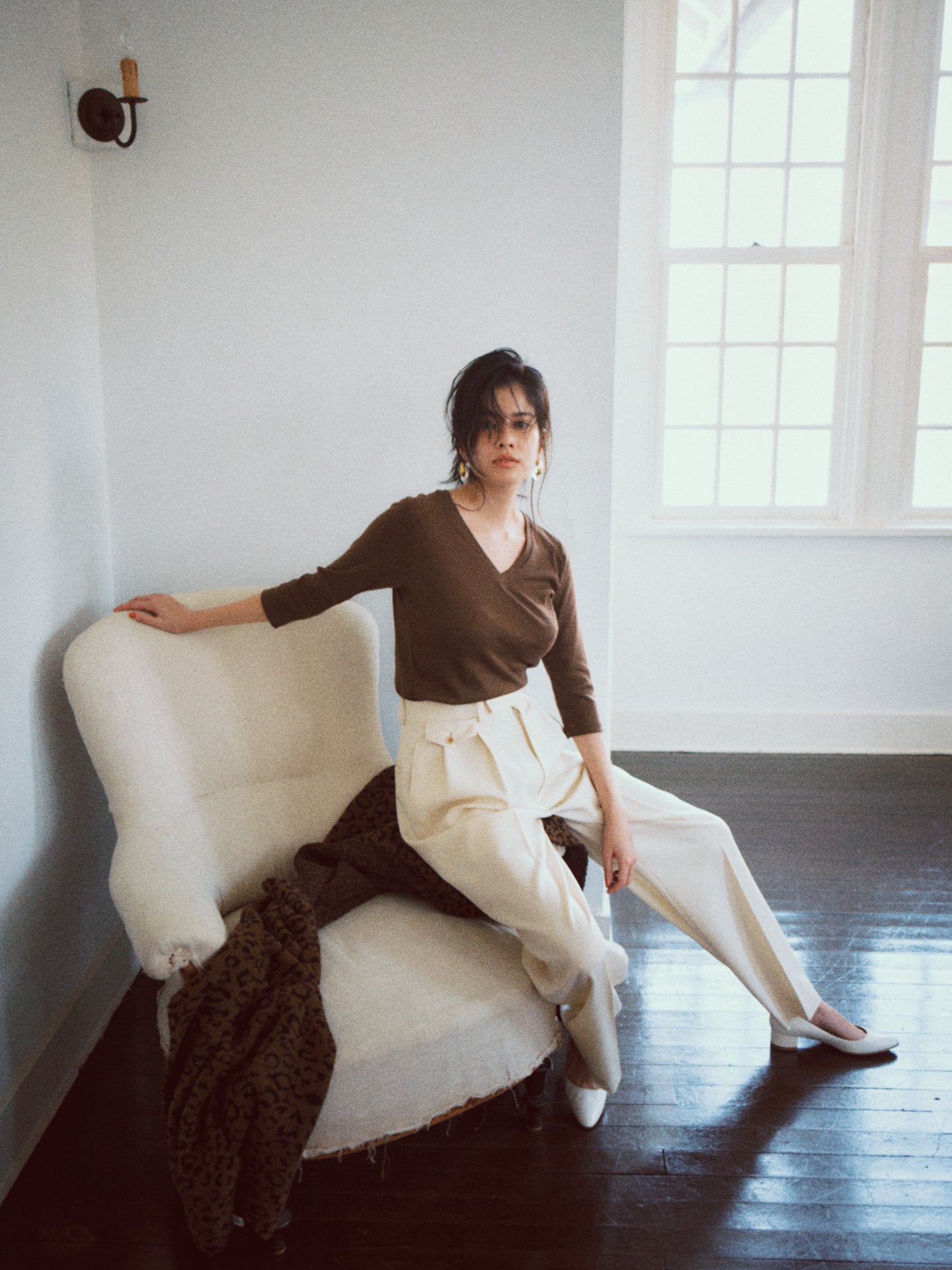 THURLOE V NECK (coffee)