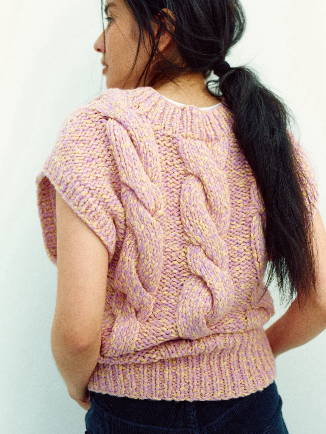 INVERLEITH VEST  (pink × yellow)