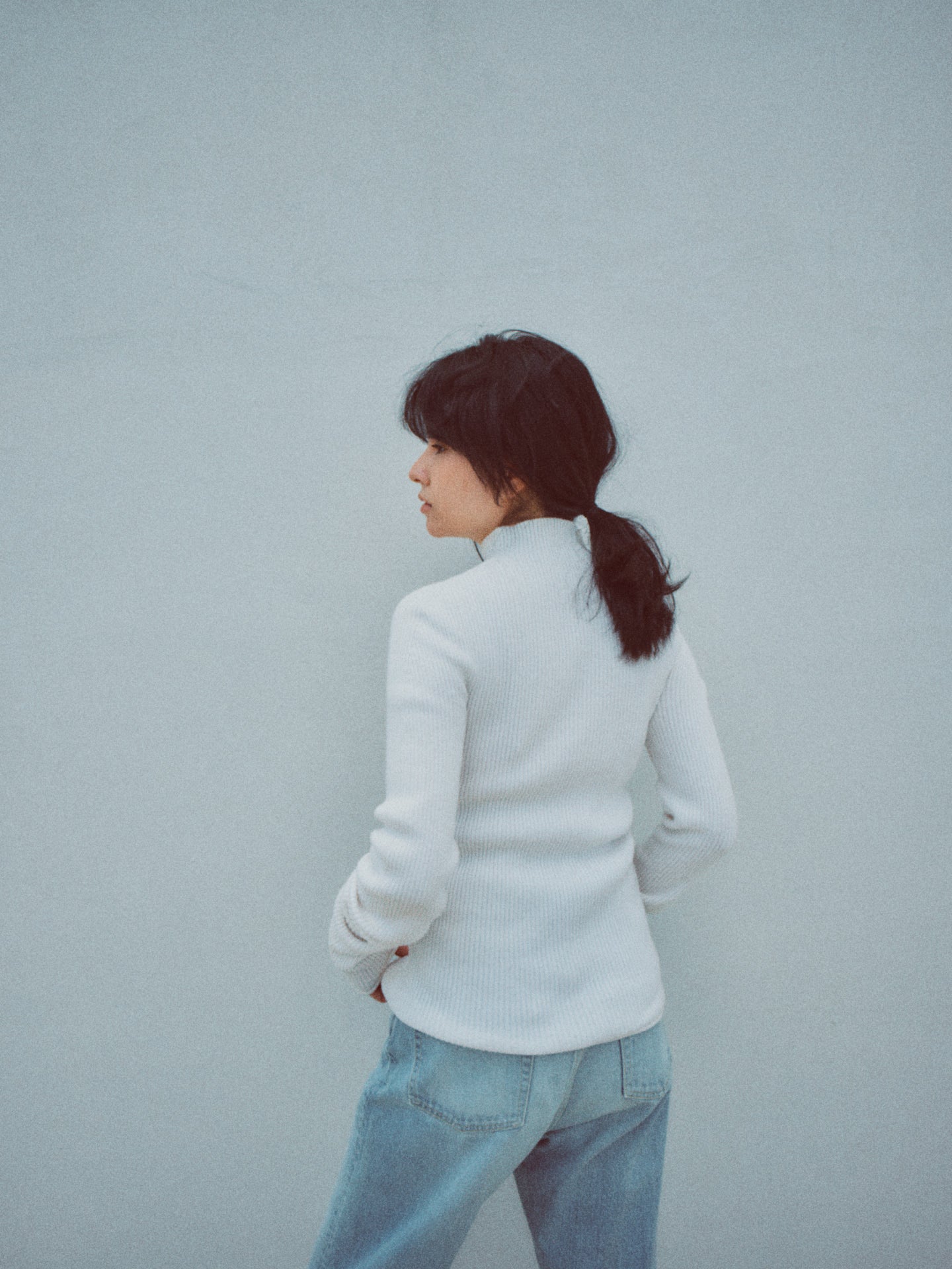 【AT HEART】COTTON CASHMERE LONG SLEEVE (white)