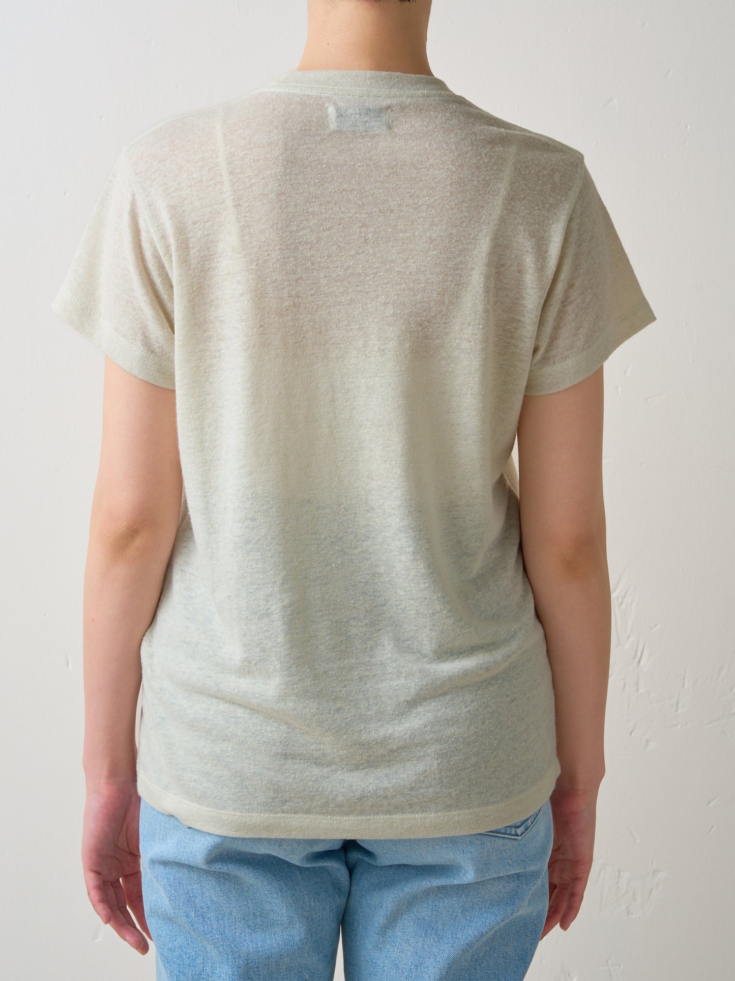 GEMMA HALF SLEEVE TEE (lt beige)