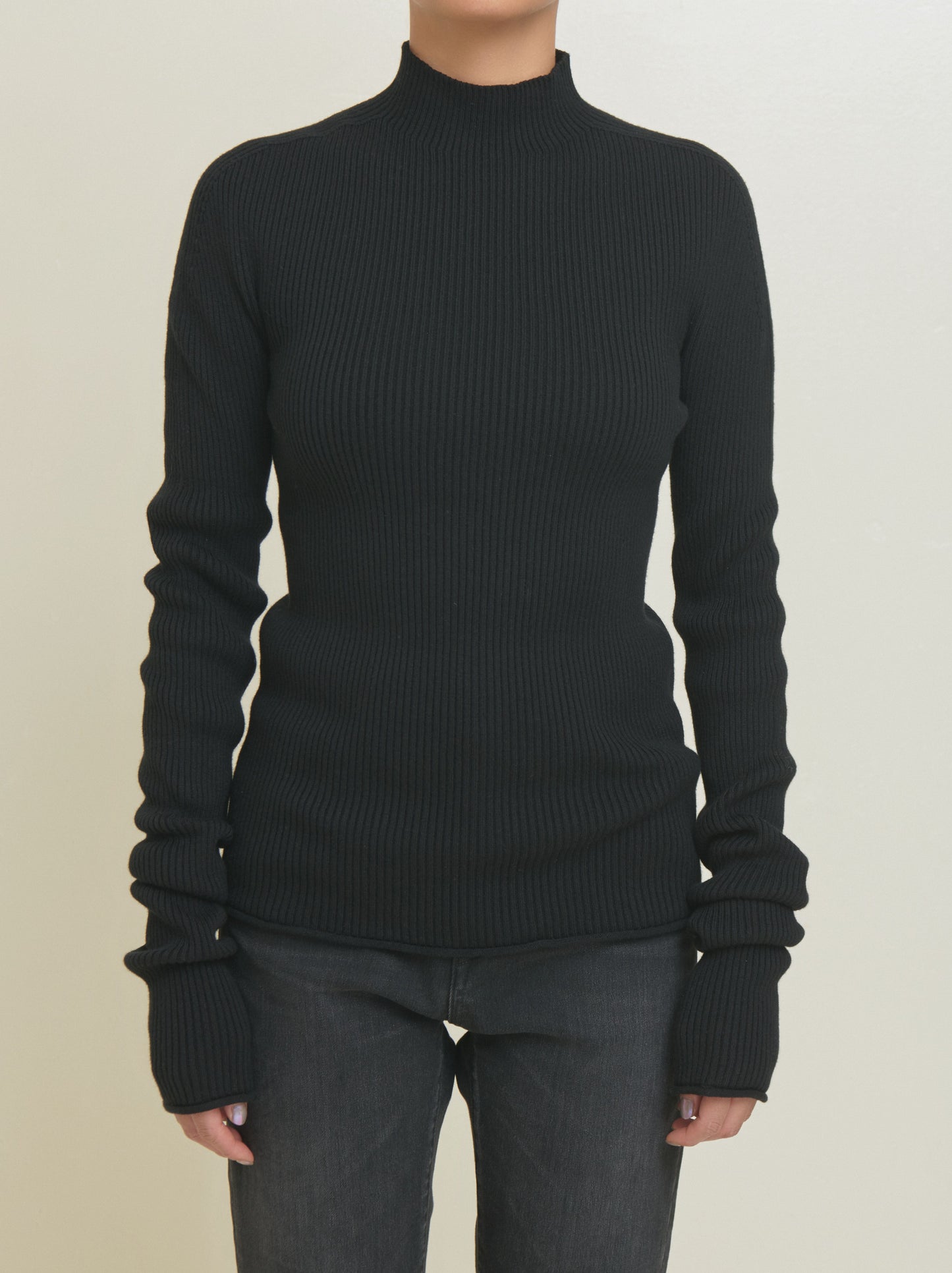 【AT HEART】COTTON CASHMERE LONG SLEEVE (black)