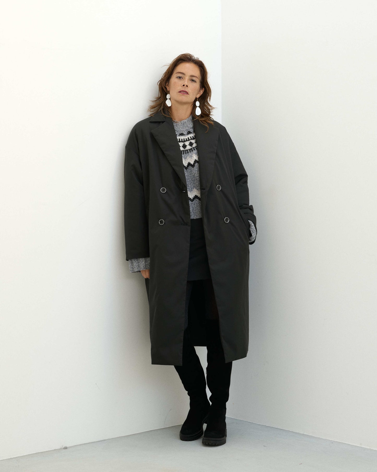 『予約専用』CLAVER LONG COAT (black)