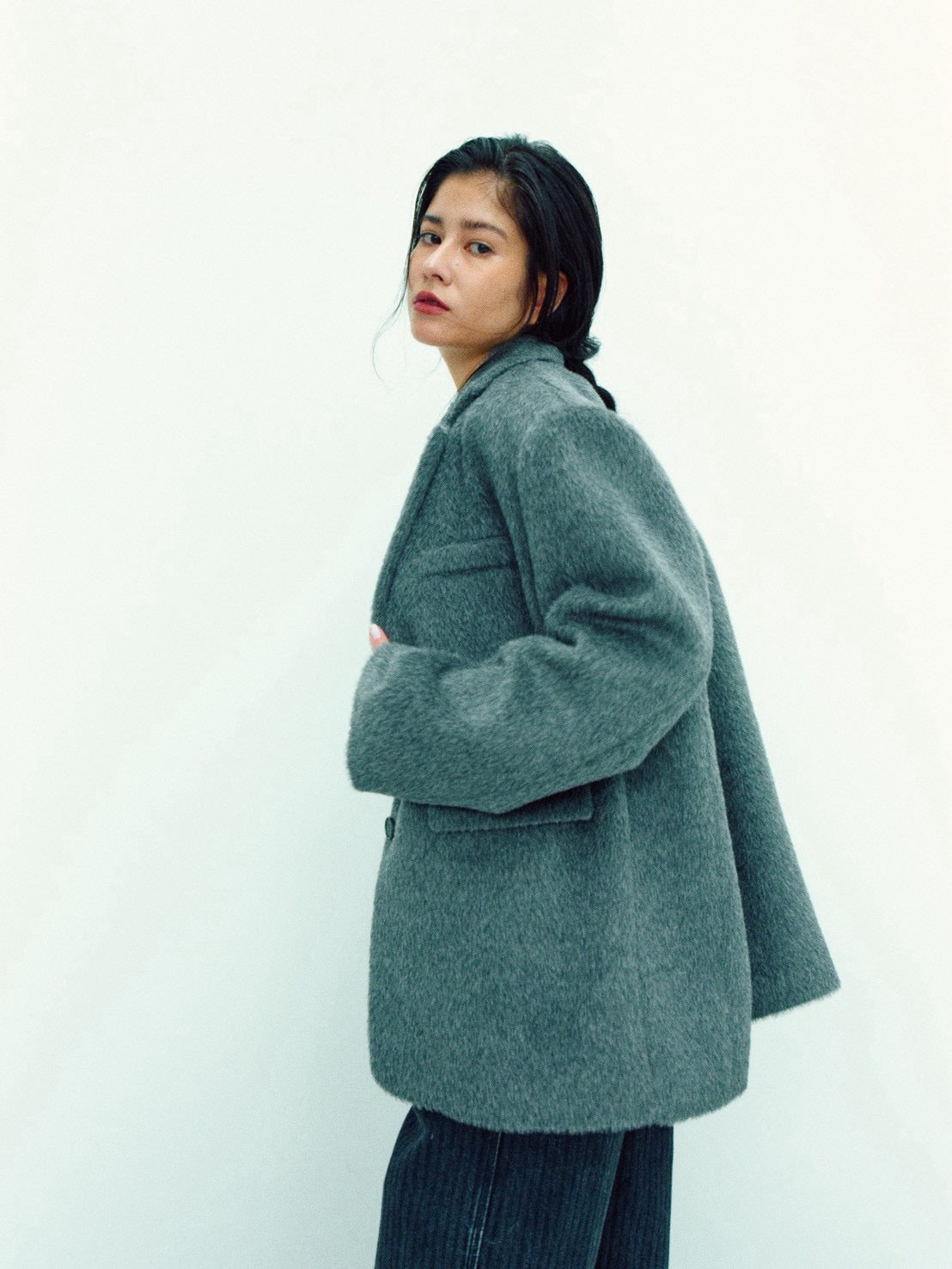HALSTON COAT (gray)