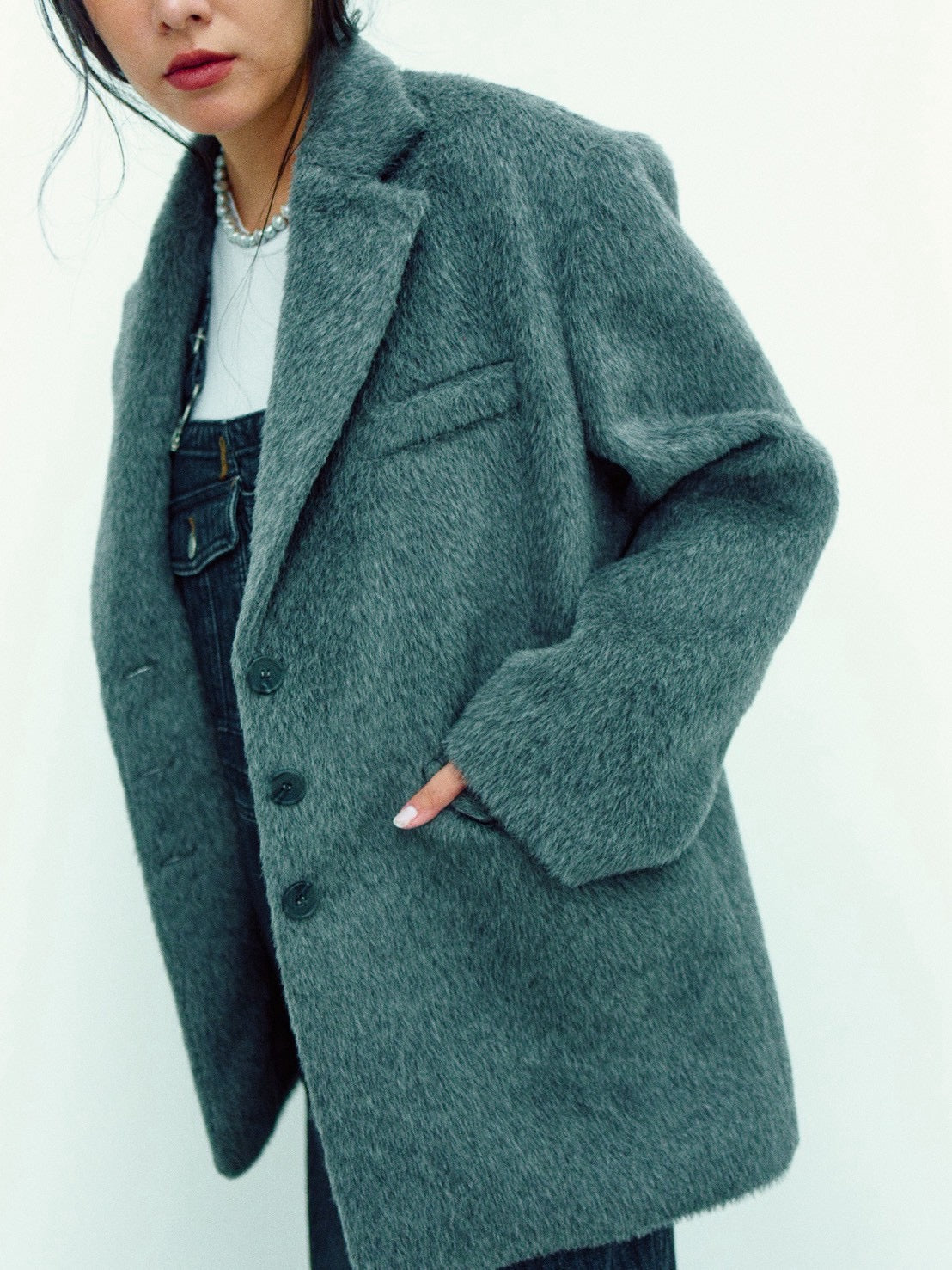 HALSTON COAT (gray)