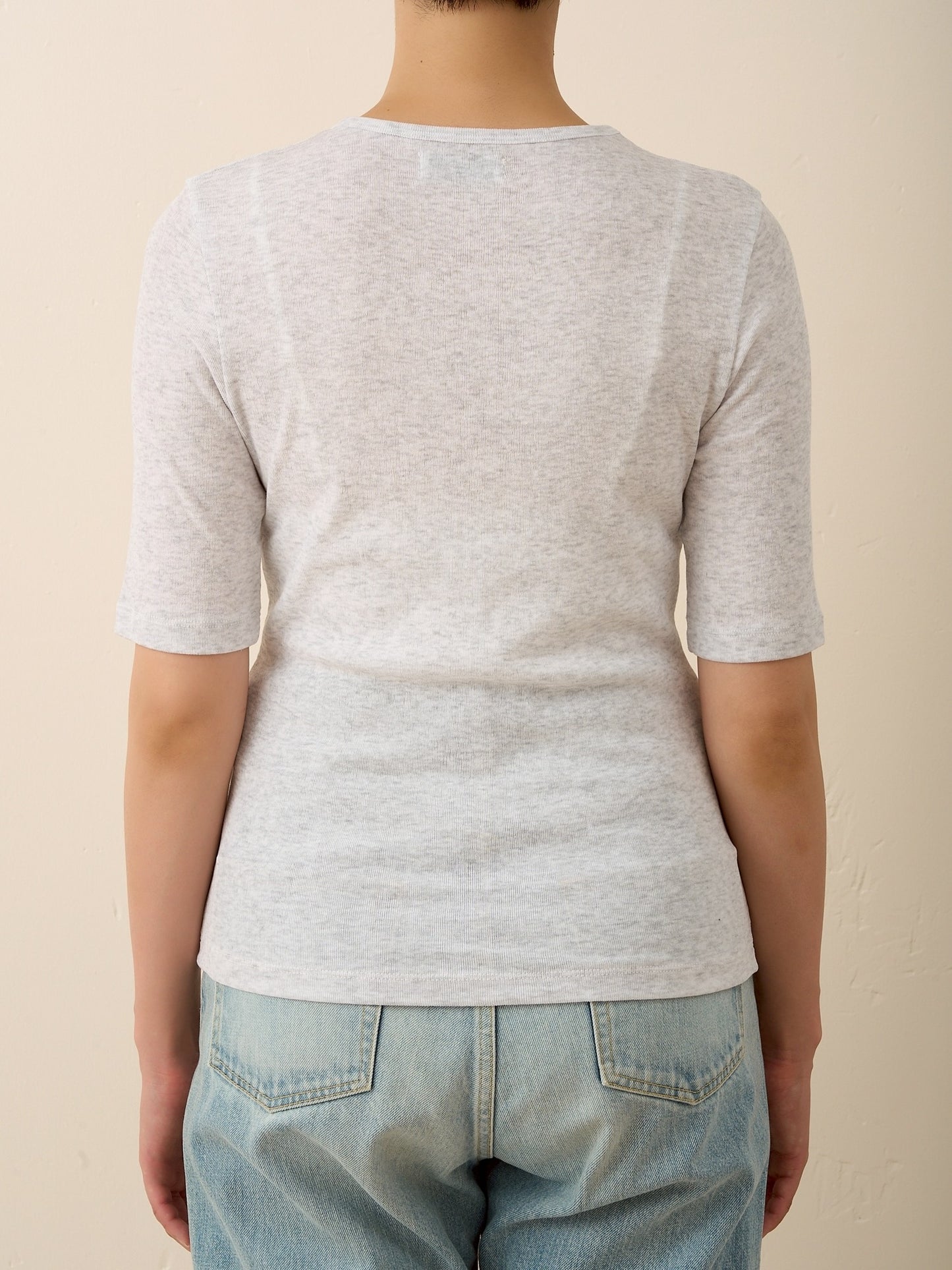 DIA HALF SLEEVE TEE (top gray)